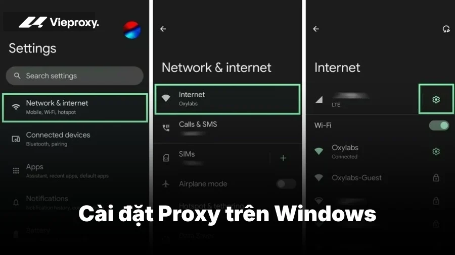 Cài đặt proxy trên điện thoại