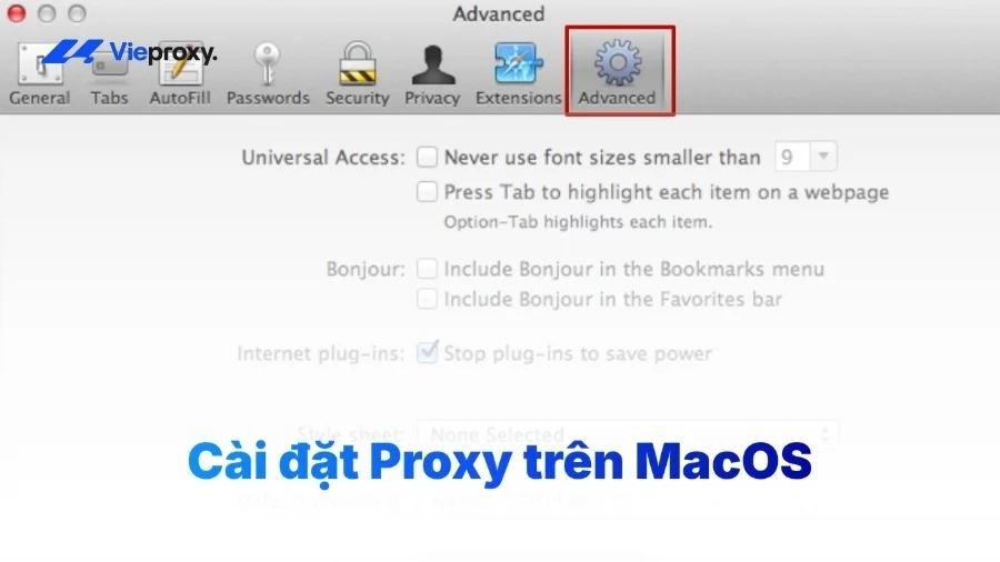 Cài đặt proxy trên MacOS