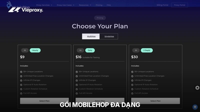 Gói MobileHop đa dạng