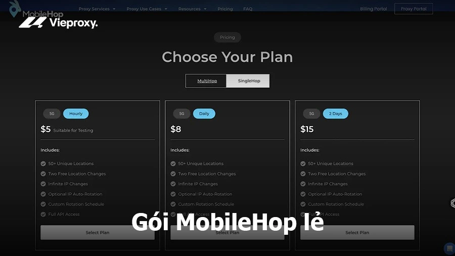 Gói MobileHop lẻ