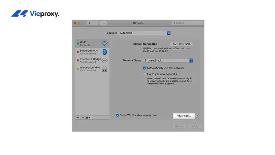 Wi-Fi hoặc Ethernet