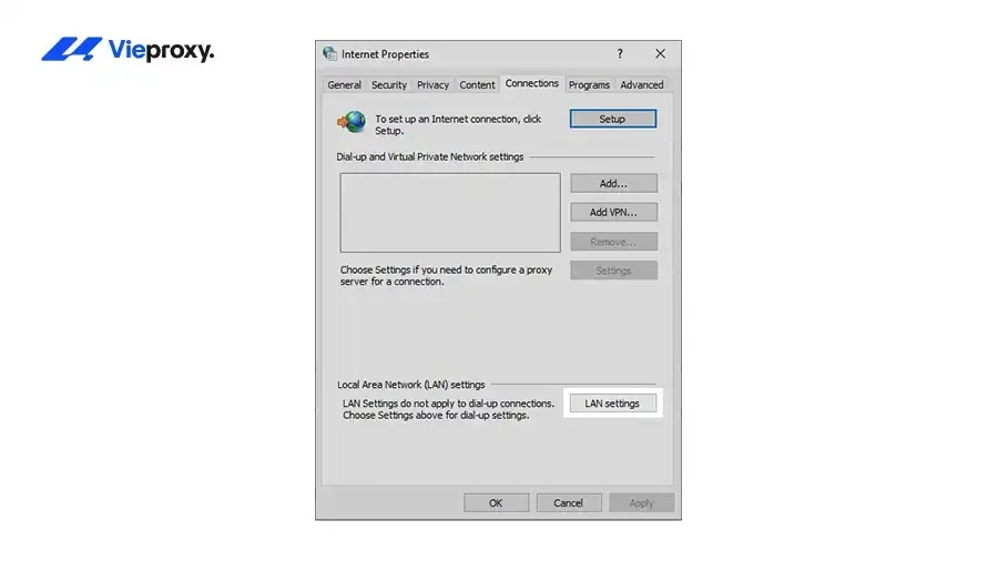 Qua Internet Options (Control Panel)