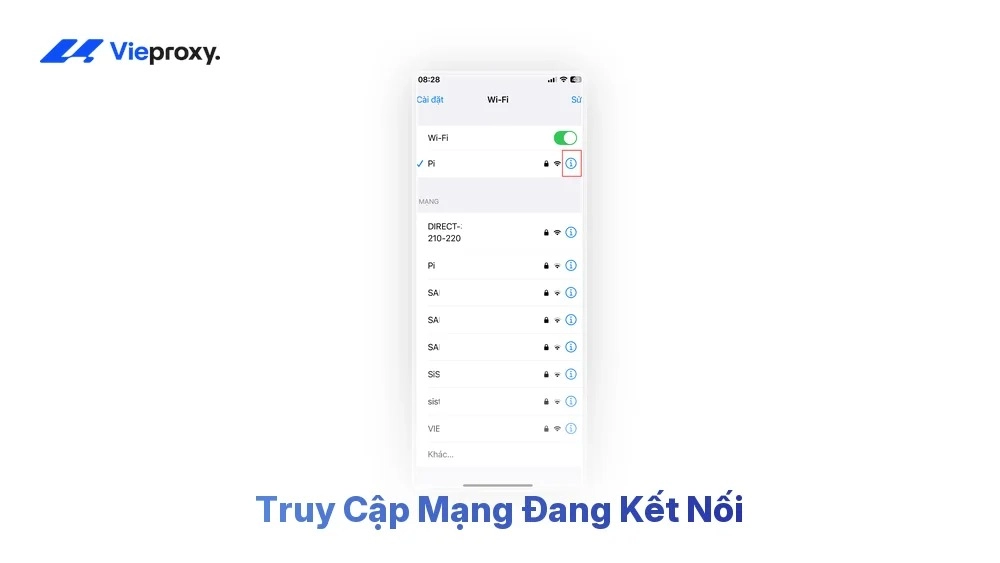 Truy cập mạng đang kết nối