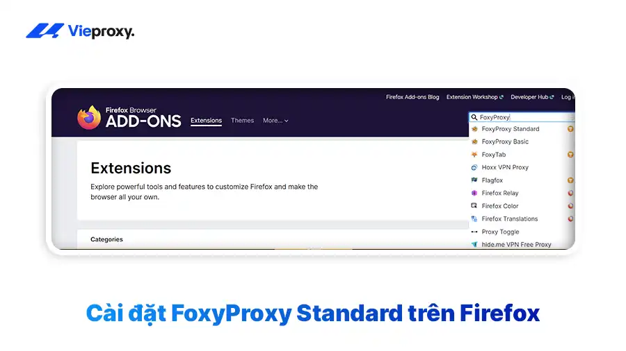 Cài đặt FoxyProxy Standard trên Firefox