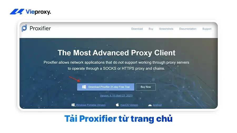 Tải Proxifier từ trang chủ
