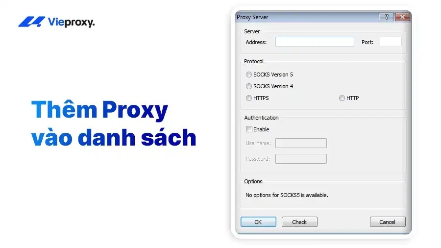 Thêm Proxy vào danh sách