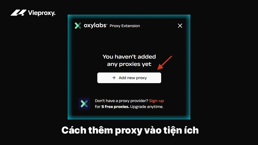 Cách thêm proxy vào tiện ích