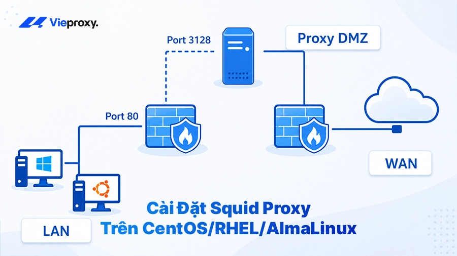 Cài Đặt Squid Proxy Trên CentOS/RHEL/AlmaLinux