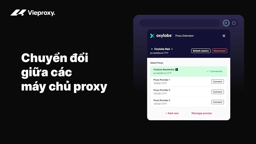 Chuyển đổi giữa các máy chủ proxy