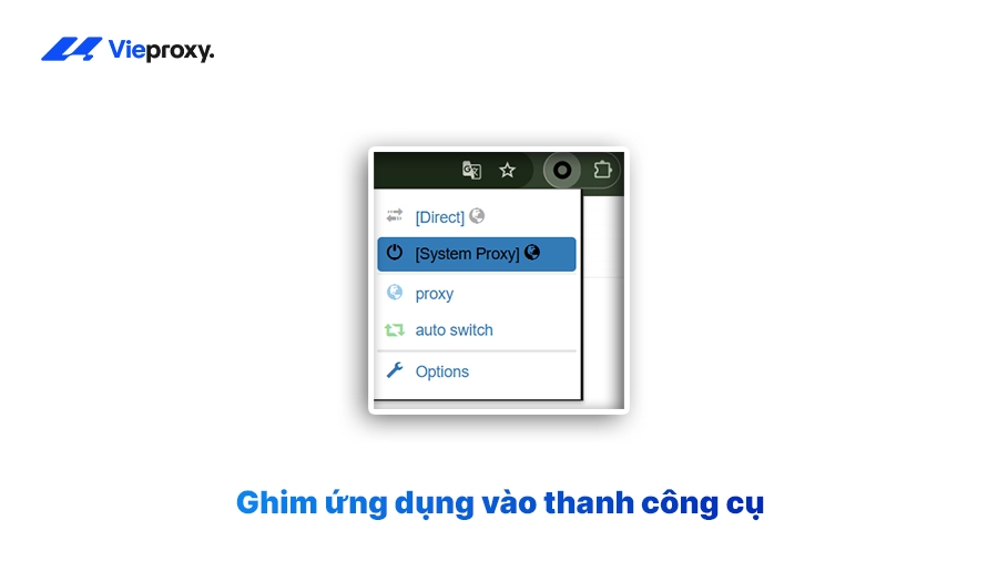 Ghim ứng dụng vào thanh công cụ
