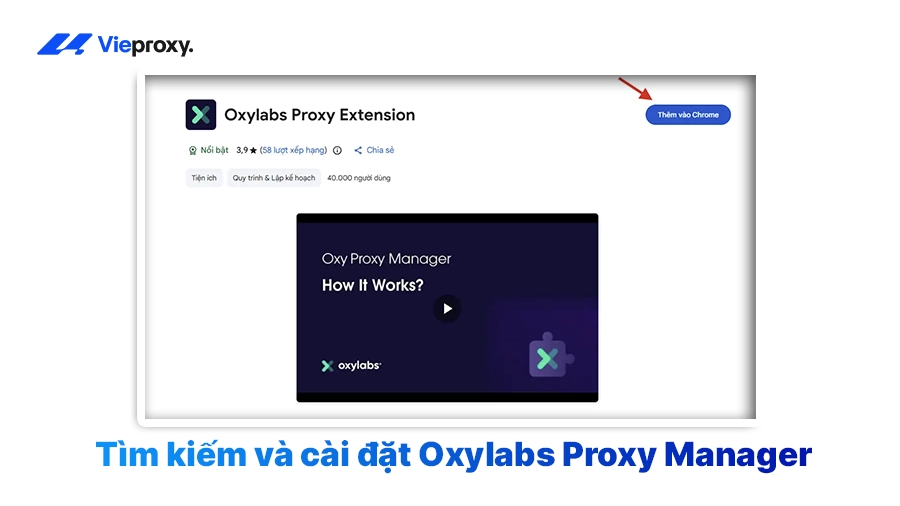 Tìm kiếm và cài đặt Oxylabs Proxy Manager